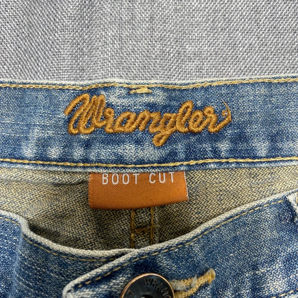 Wrangler Retro Mens Bootcut Jeans Medium Wash Blue Denim 36x32